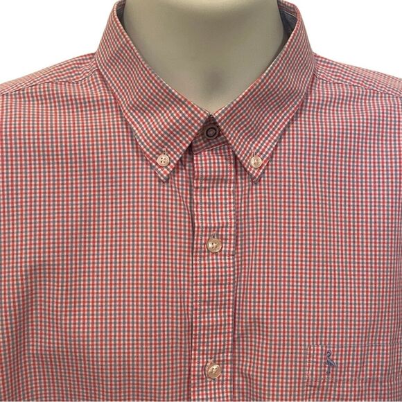 TailorByrd Men's Red/Blue Checkered Shirt - XL - Picture 3 of 7